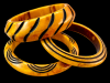 BB152 vintage overdyed peanut butter bakelite bangles